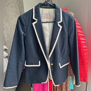 Banana Republic Lined Classic Fit Navy Blazer with white lining